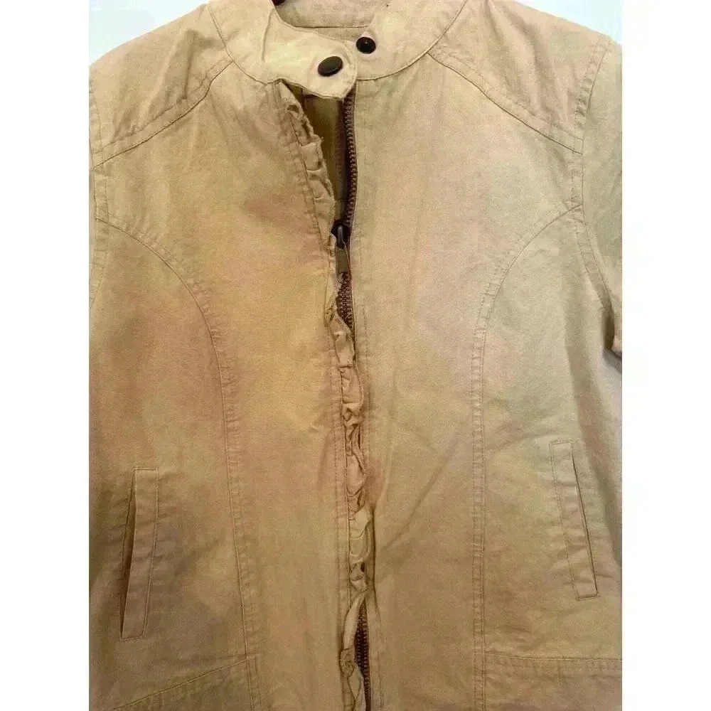 Sanctuary‎ Khaki Safari Utility Zip up Jacket size S EUC - Picture 2 of 4